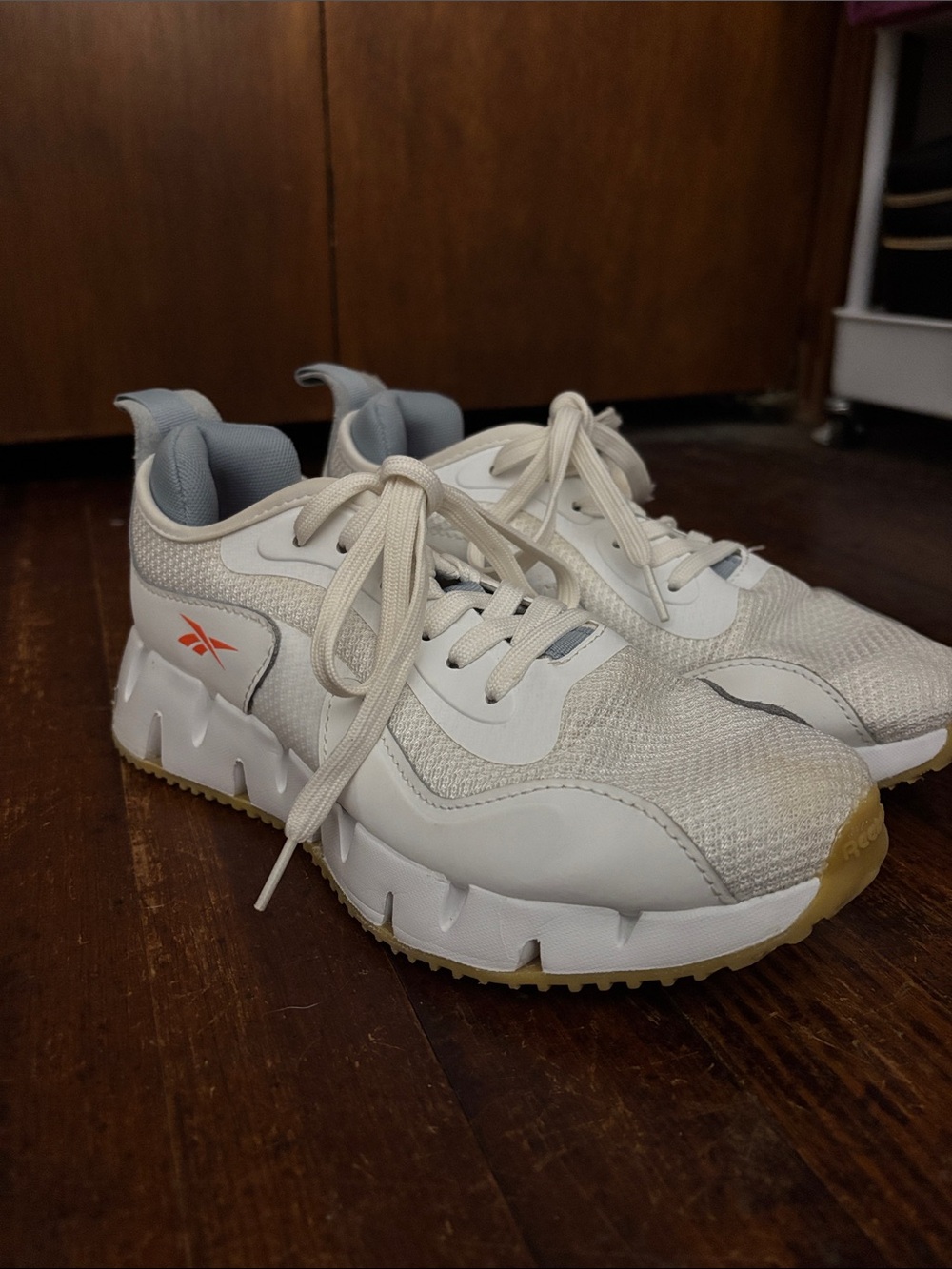 Reebok white athletic sneakers